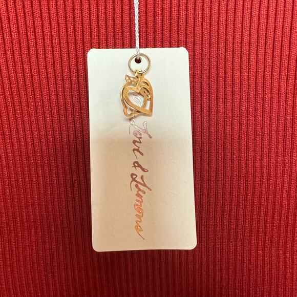 New with Tags For Love and Lemons Annie Zipper Sweater Ribbed Knit Small - Picture 7 of 11